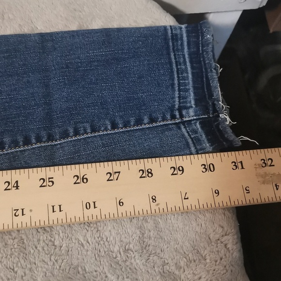Mossimo Denim Mid-Rise Jegging Crop Distressed Skinny Jeans Size 0/25 #0098 - Picture 10 of 11
